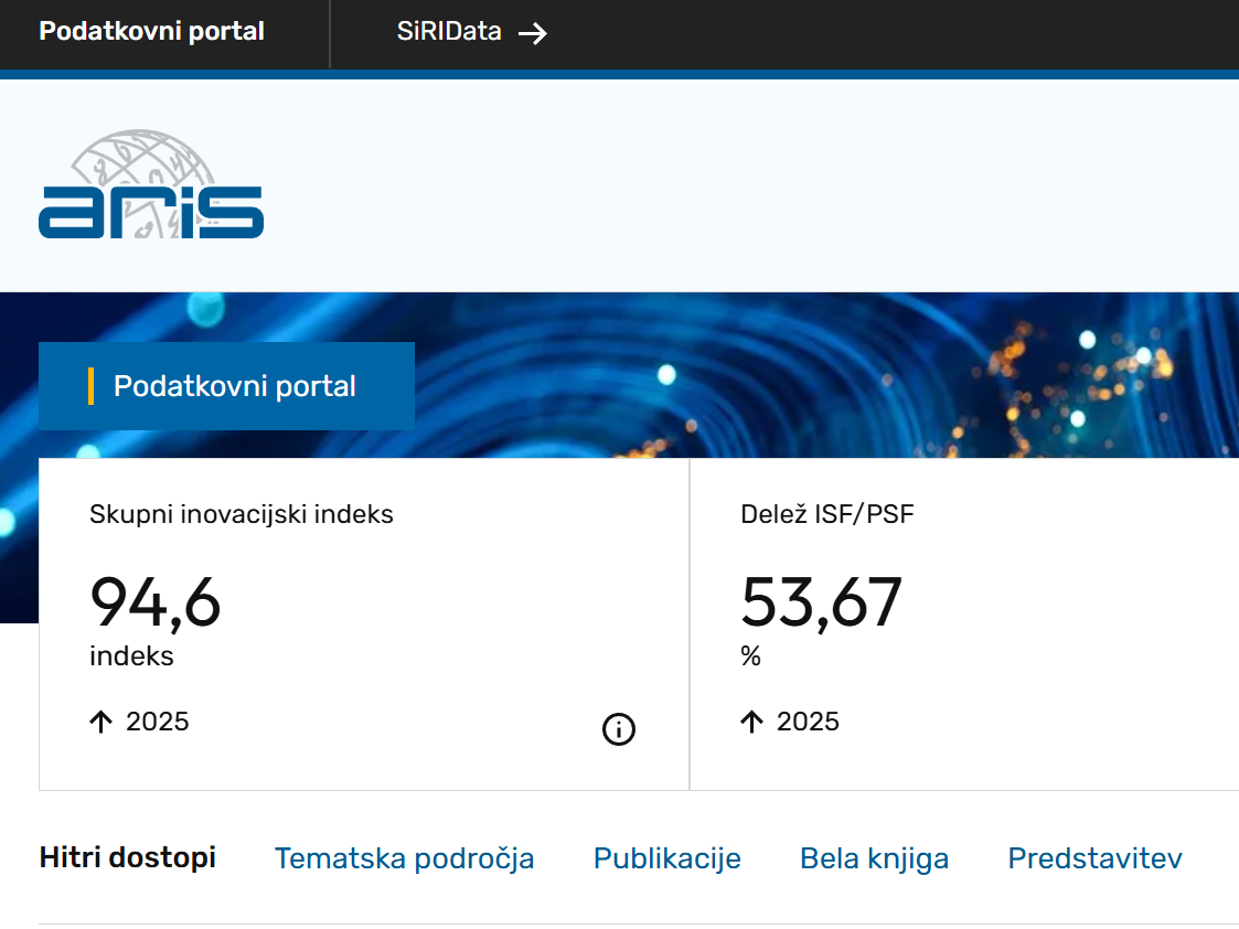 podatkovni portal ARIS in RRI stičišča