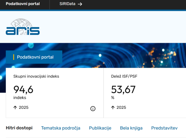 podatkovni portal ARIS in RRI stičišča